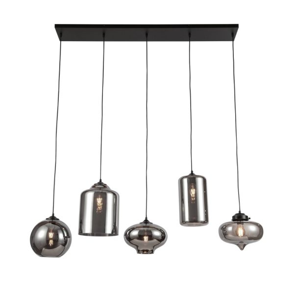 SJ Hanglamp Smoke Glas 5-Licht - Afbeelding 3